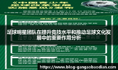 足球明星团队在提升竞技水平和推动足球文化发展中的重要作用分析